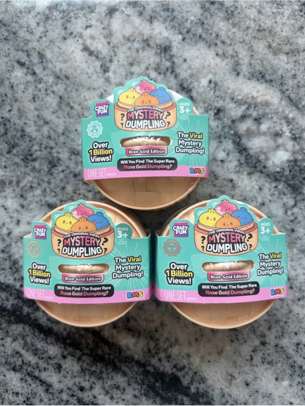 3 Mini dumpling bundle NEW
Authentic RMS dumplings
Squishy Fidget Toy Rose Gold